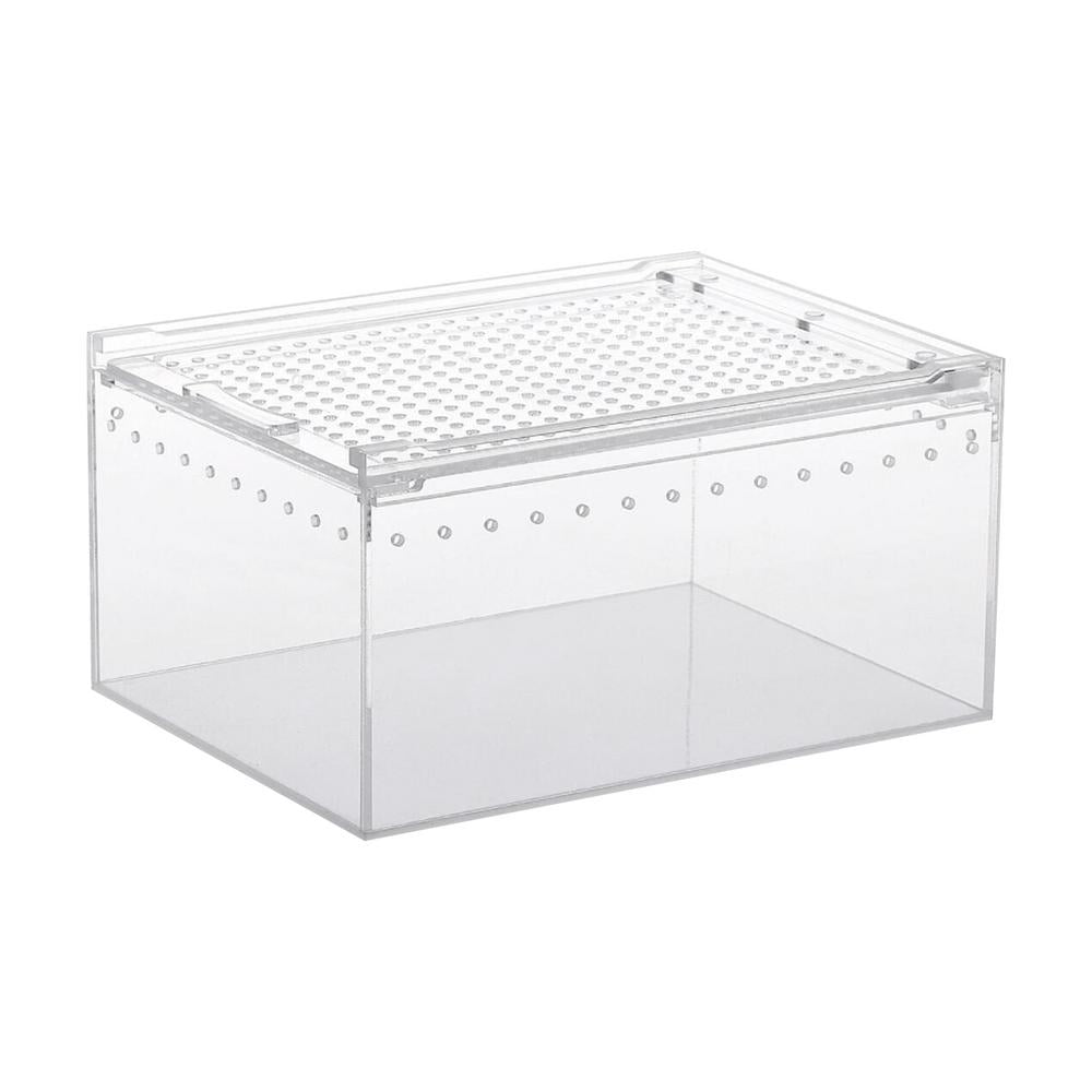 Erty Reptile Feeding Box Clear Tarantula Terrarium Safe Reptile Tank