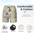 thumbnail image 3 of Fotbe Cartoon Flowers Men’s Swim Trunks Quick Dry Swim Shorts Board Shorts with Mesh Lining-Large, 3 of 9