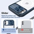 thumbnail image 4 of Case for iPhone 12 /iPhone 12 Pro Compatible with Magsafe with Camera Cover Slide,Military Grade Shock Resistant Heavy Duty Clear Hard Back Protective Case Teal, 4 of 12
