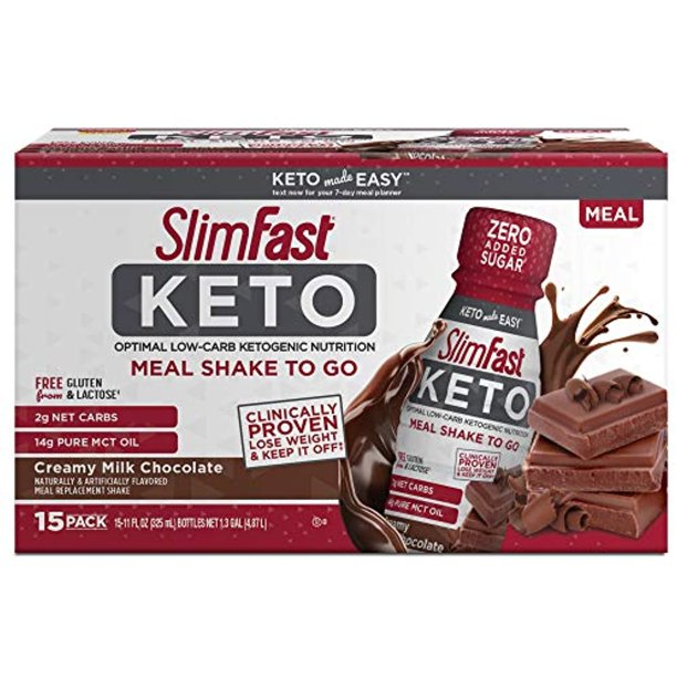 Slimfast Keto Chocolate Shake Ready To Drink Meal Replacement 11 Fl
