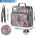 thumbnail image 3 of WOBOGO Red and White Christmas Tree Patterns Ring Binder Bag 1.5in Folder Organizer with Shoulder Strap for 13Inch Laptop and 500 Sheets of Paper, 3 of 8