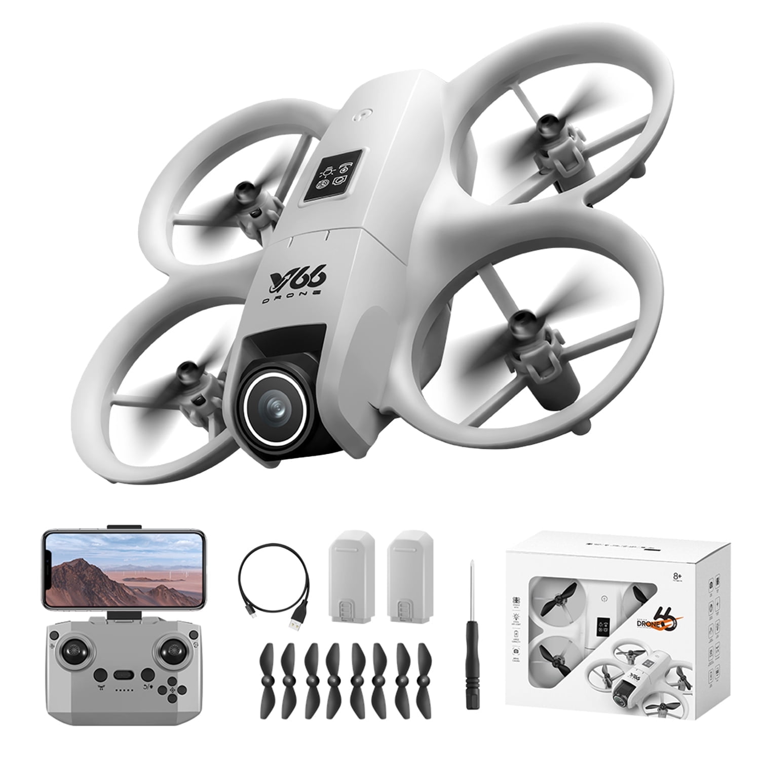 4DRC V8 Mini Drone, Blue, Gesture Control, Altitude Hold