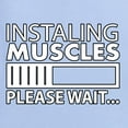 thumbnail image 5 of Wild Bobby, Installing Muscles Please Wait... Gym/Workout Women Graphic Long Sleeve Tee, Light Blue, XX-Large, 5 of 5