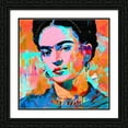 thumbnail image 2 of Stephen Chambers 26x26 Black Ornate Wood Framed With Double Matting Wall Art Titled - Frida Poppy Sunset, 2 of 6