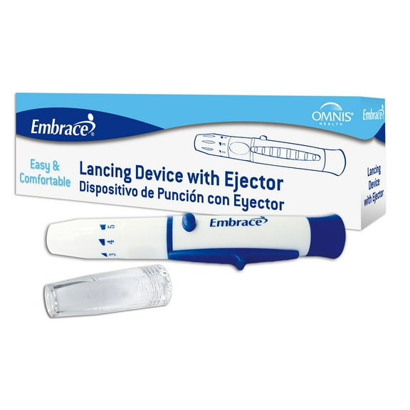Embrace Safety Lancing Device Needle Multiple Depth Settings 1 Box(s), 1 /Box