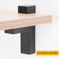thumbnail image 3 of 6 Pcs Adjustable Wood/Glass Shelf Bracket Wall Mount Heavy Duty Floating Brackets for 3-28mm Thick Shelves, 3 of 5