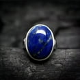 thumbnail image 4 of Lapis Lazuli Ring, 925 Sterling Pure Silver Ring, Handmade Ring, Men's Ring, Silver Band Ring, Statement Ring, Anniversary Gift For Husband,, 4 of 10