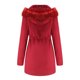 thumbnail image 3 of Moda casual mujer invierno sólido con capucha cordón cintura cremallera acolchado abrigo blusa Fridja  po128, 3 of 7