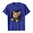 thumbnail image 4 of YUEHUA Cat Shirts for Mens Women Funny Tshirt Cat Shirt Unisex Cute 3D Cat Graphic Tee Summer Casual Short Sleeve Tops T-Shirts for Adult, 4 of 5