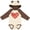 Natural & Brown w Ears, variant on Inktastic Love, Romance, Hearts, Valentine - Red Girls Long Sleeve Baby Bodysuit