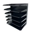thumbnail image 2 of Huron Desktop Horizontal 6-Slot Legal File Organizer, Black Steel, 2 of 4