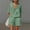 #0223-Mint Green, variant on Women's Short Sleeve Linen Shorts Set, Casual Round Neck Blouse with High Waist Pocket Shorts, Soft Breathable Summer Two Piece Outfit for Spring, Cute Cozy Matching Set Gift