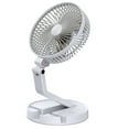 thumbnail image 1 of Ventilador de escritorio LED de 7 pulgadas ventilador plegable recargable de 2600 mAh portátil 3 velocidades para colgar en la pared, 1 of 8