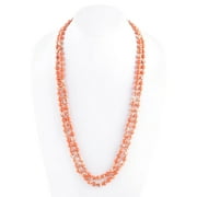 Immeasurable Bead Necklace-Polished Orange Jasper
