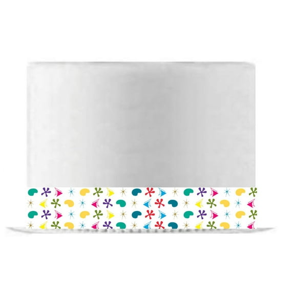 Summer Blossom Edible Cake Decoration Ribbon -6 Slim Strips