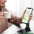 thumbnail image 4 of Klonfd Desktop Phone Holder Heavy Duty Foldable Aluminum Phone Holder With Rotating Base Stable Slip Phone Holder Compatible With All Smartphones, 4 of 6