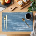 thumbnail image 2 of Vintage Blue Placemats Set of 4, Modern Abstract Art Ombre Placemats for Dining Table, Place Mats for Kitchen Tabletop, Waterproof Wipeable Dining Table Mats Set, 2 of 9