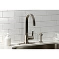 thumbnail image 2 of Kingston Brass LS8718CTLBS Continental Single-Handle Kitchen Faucet with Brass Side Sprayer, Brushed Nickel, 2 of 7