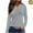 Gray, variant on Oplxuo Shirts for Women Long Sleeve Workout Tops V-Neck UPF 50+ UV Sun Shirt Quick Dry Performance Tees Swim Tops