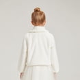 thumbnail image 5 of Elegant Faux Furs Princess Cape For Flower Girls Boleros Coat Wedding Long Sleeves Jackets For Autumn And Winter Dresses White XL, 5 of 5