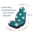 thumbnail image 5 of Rocae Teal And White Polka Dot Print Seat Covers for Cars Trucks and SUVs,Easy to Install Cover Set-1, 5 of 9