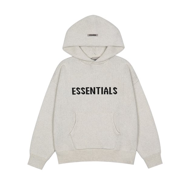 Suéter con capucha y letras de doble línea, suéter de punto holgado de manga larga estilo urbano europeo y americano, chaqueta cálida para hombre
