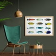 thumbnail image 2 of Fish Wall Art with Frame, Egyptian Fauna Bannerfish Goldfish Parrotfish Wildlife Nature Red Sea Theme Image, Printed Fabric Poster for Bathroom Living Room, 35" x 23", Multicolor, by Ambesonne, 2 of 2
