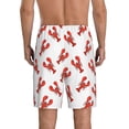 thumbnail image 2 of Mens Pajama Pants - Shrimp Pattern No.J92 Sleep Shorts Mens Pajama Shorts, Comfy Pj Pants for Mens Lounge Shorts, 2 of 5