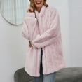 thumbnail image 5 of Winter Warm Coats for Women, Ladies Coats Faux Coat Furry Faux Jacket Long Sleeve Outerwear Pink S, 5 of 8