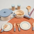 thumbnail image 2 of XIHATOY Cross border new Wooden Children‘s Play Home Simulation Kitchen Toy Set Cooking and Stir frying Kindergarten Toys, 2 of 7