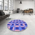 thumbnail image 4 of Ahgly Company Machine Washable Indoor Rectangle Transitional Purple Mimosa Purple Area Rugs, 5' x 8', 4 of 7