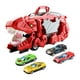 thumbnail image 1 of Camión portador de dinosaurios, juguete de transporte de golondrinas, coche de juguete, recuerdo de fiesta, vehículo para tragar dinosaurios, juego , Rojo con 4 autos. Hugo Coche Camión Dinosaurio, 1 of 9
