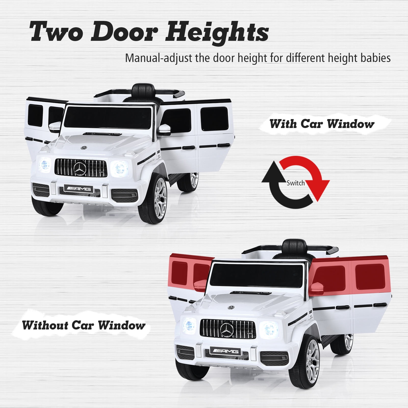 Infans 12V Kids Ride On Car Licensed Mercedes-Benz G63 w/ Remote Control & Music White