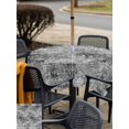 thumbnail image 5 of Outdoor Tablecloth with Umbrella Hole for Patio/Picnic/Party/Camping, Black Grey Abstract Waterproof Table Cloth Square Cover Washable, Modern Graffiti Distressed Mottled Art (60"x 60"), 5 of 9