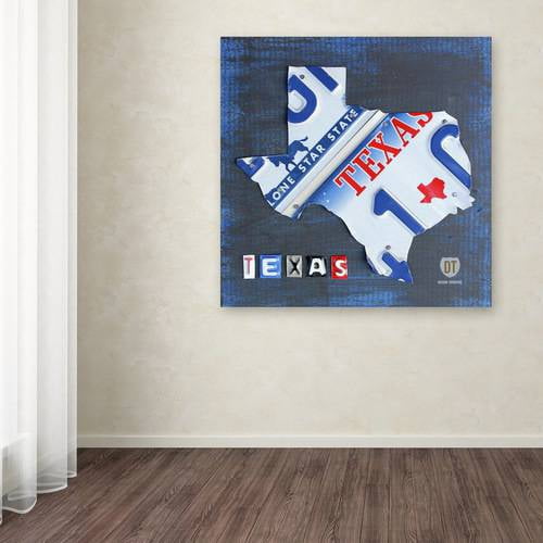 Texas License Plate Map' Canvas Art by Design Turnpike