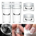 thumbnail image 4 of OUSITAID 1 Set Nail Art Stamp Set Easy Printing Flexible Reusable Nail Print Smooth Surface Clear Visible Body Nail Art Stamper with Scraper for Nail Salon, 4 of 8