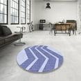 thumbnail image 4 of Ahgly Company Machine Washable Indoor Rectangle Transitional Heavenly Blue Area Rugs, 7' x 9', 4 of 7