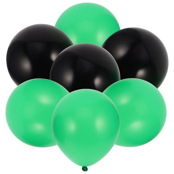 DEEPCRAFF 30Pcs Green and Black Latex Balloons for Wedding Birthday Anniversary Party Decor