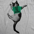 thumbnail image 2 of Womens Pet Me Im Green Funny Kitten St. Patrick's Day Crazy Cat Lover T Shirt Womens Graphic Tees, 2 of 9