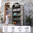 thumbnail image 4 of Armoire de Rangement Extérieure en Osier Arquée de 72 Pouces, Remise de Rangement Verticale en Rotin d'Extérieur à 4 Portes avec Tablettes Ajustables, Porte-Serviettes d'Extérieur pour Jardin, 4 of 5