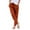 Orange, variant on SNKSDGM Women's Plus Khaki Pants for Women Stretchy Dress Pants Women Plus Size with Pockets Womens Tapered Pants Drawstring Back Elastic Waist Pants Casual Trousers with Pockets
