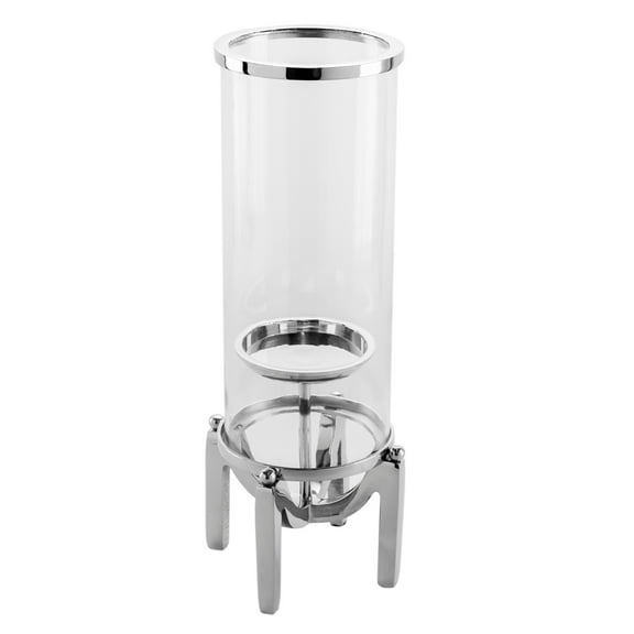 A&B Home Silver Candleholder with Glass Hurricane 6.3" x 6.3" x 22.8"