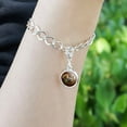 thumbnail image 3 of Pilgrim Turkey Thanksgiving Hunting Antiqued Bracelet Pendant Zipper Pull Charm with Lobster Clasp, 3 of 3