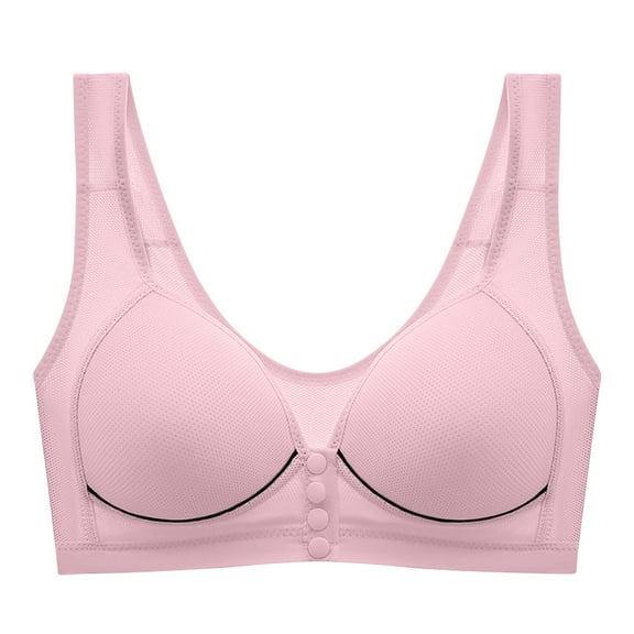 Womens Push up Bras Breathable Comfy Front Closure Wireless Sports Bra Ladies Compression Full Coverage Seamless Bralettes