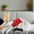 thumbnail image 3 of Sports Soft Flannel Fleece Throw Blanket, I Love Baseball Heart with Baseball Ball Passion Valentine Leisure Time Joy, Cozy Plush for Indoor and Outdoor Use, 60" x 80", Red Black White, by Ambesonne, 3 of 5