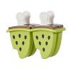 PEONAVET Ice Cream Mold Popsicle With 4 Pops, Ice Cream Molds Reusable Ice Makers Easy Release Popsicle Tray For DIY Ice Cream Homemade Ice