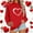 Red, variant on Dolkfu Women's Sweatshirt Valentines Red Cute Love Heart Shirts Crewneck Plus Size Women Clothes L