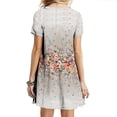 thumbnail image 4 of SMihono Robe d'Été Grande Taille pour Femmes 2023 Décontractée Unie Ample Manches Courtes Robe Ample Imprimé Floral Tournesol, 4 of 8