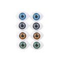 thumbnail image 2 of 8 12mm Iris Oval Eyes Eyeballs For Doll, 2 of 8
