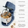 thumbnail image 6 of Martha Stewart 5.3qt, 12 Speed Electric Stand Mixer, Indigo Blue, 6 of 14